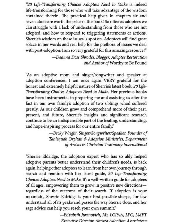 20 Life-Transforming Choices Adoptees Need to Make Se