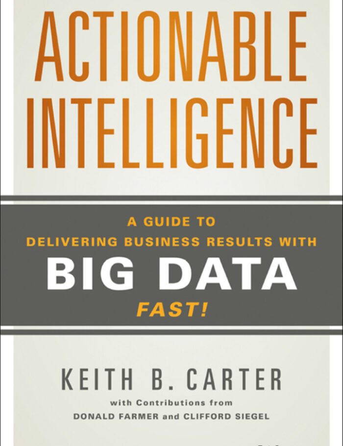 Actionable Intelligence: A Guide to Delivering Business Results with Big Data Fast! Actionable Intelligence: A Guide to Delivering Business Results with Big Data Fast!