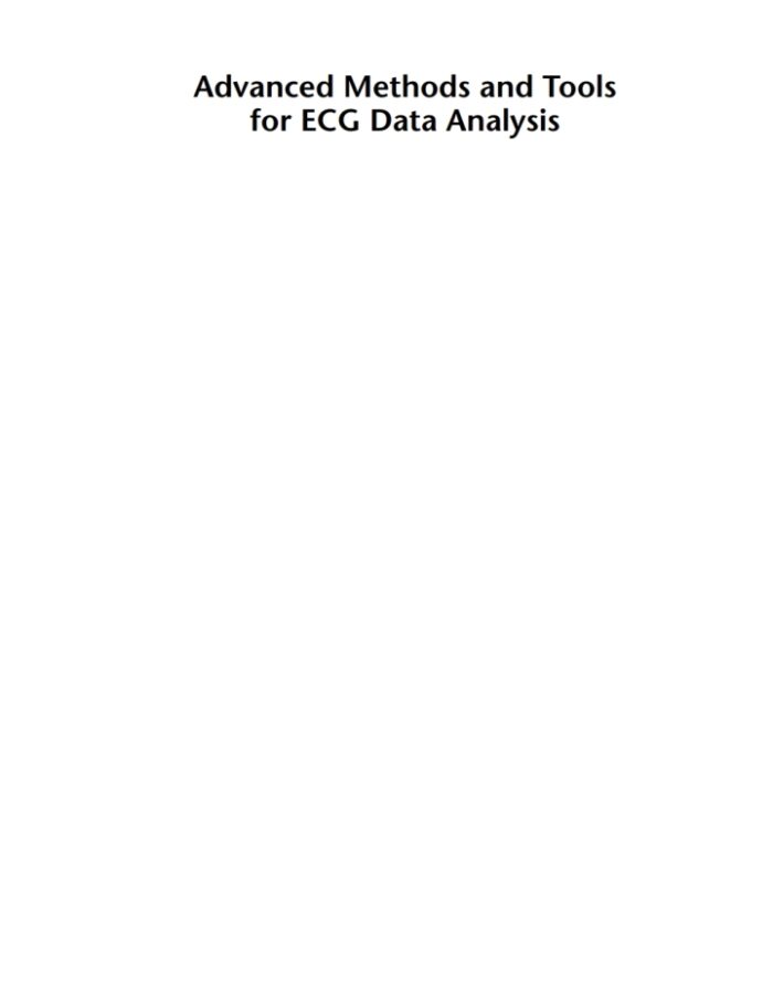 Advanced Methods and Tools for ECG Data Analysis