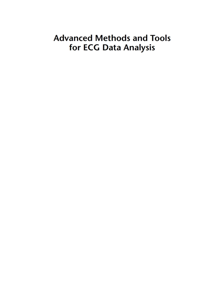 Advanced Methods and Tools for ECG Data Analysis