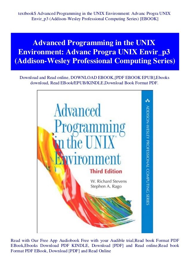 Advanced Programming in the UNIX Environment: Advanc Progra UNIX Envir_p3