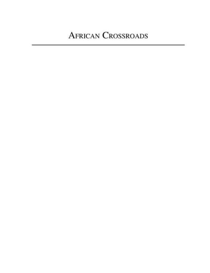 African Crossroads: Intersections between History and Anthropology in Cameroon, 1st Edition