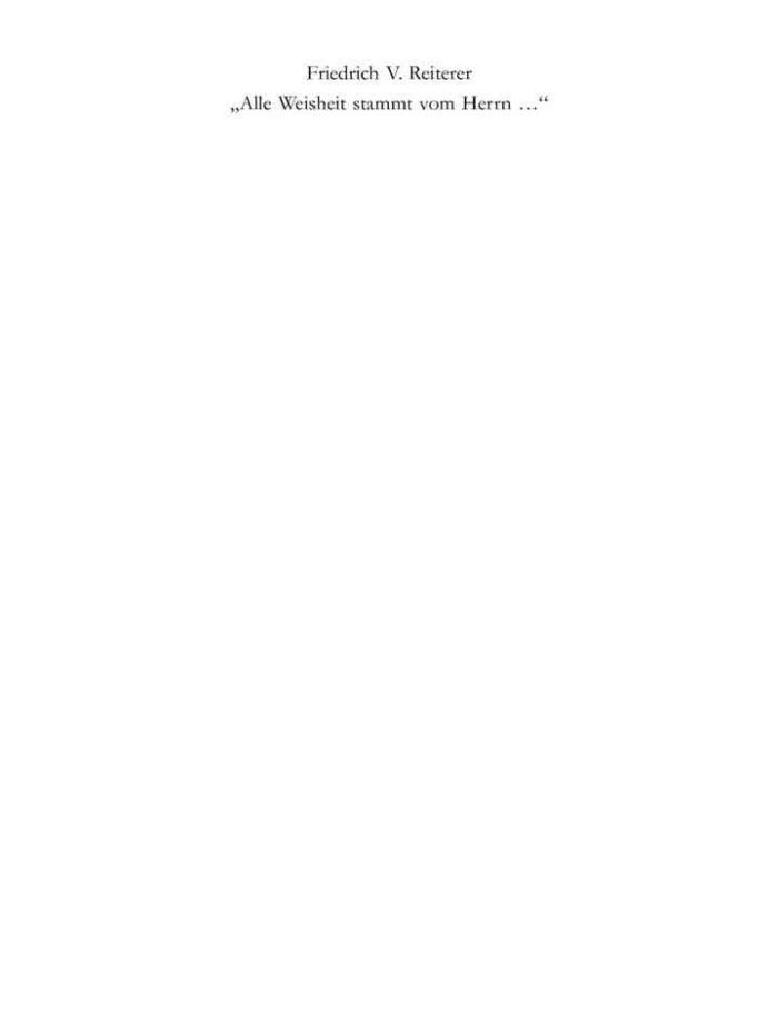 â€žAlle Weisheit stammt vom Herrn â€¦â€œ: Gesammelte Studien zu Ben Sira, 1st Edition