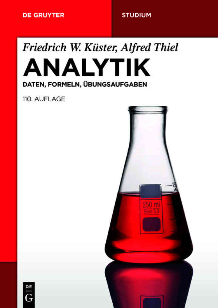 Analytik 1: Daten, Formeln, ï¿½bungsaufgaben