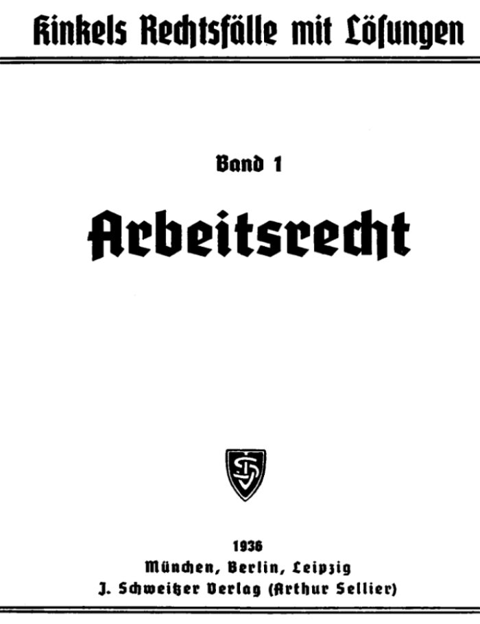 Arbeitsrecht nebst Muster einer Dreiwochenarbeit