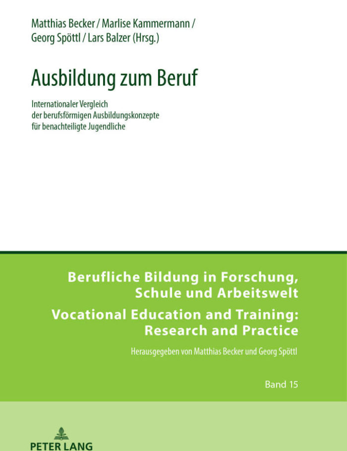 Ausbildung zum Beruf: Internationaler Vergleich der berufsfoermigen Ausbildungskonzepte fuer benachteiligte Jugendliche