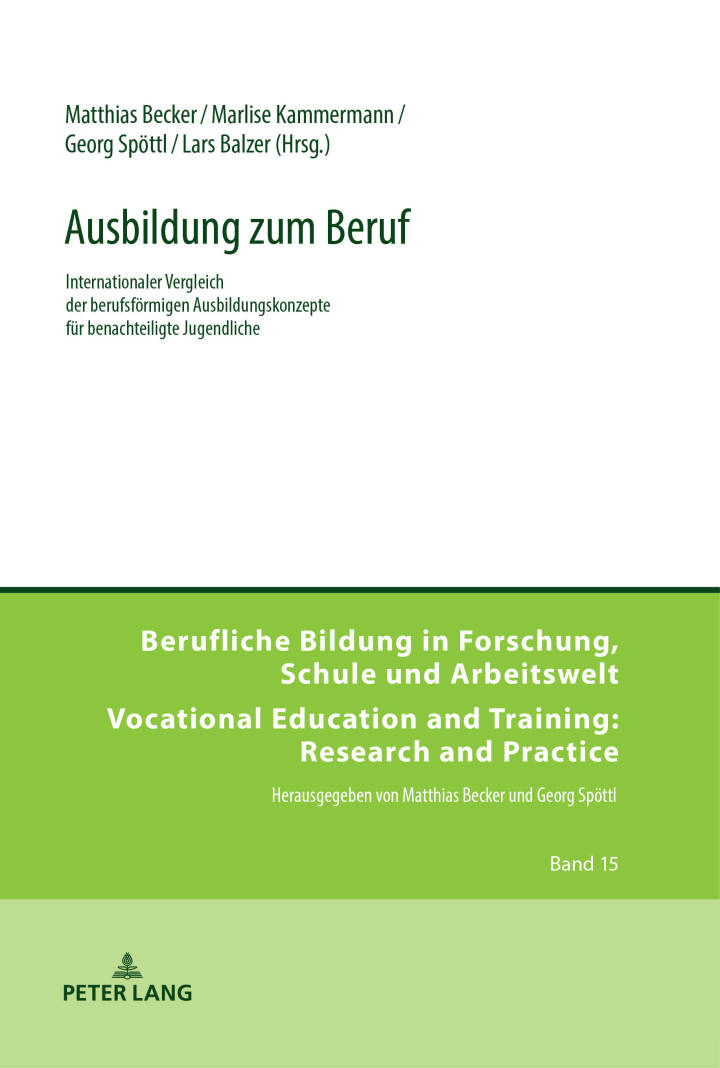 Ausbildung zum Beruf: Internationaler Vergleich der berufsfoermigen Ausbildungskonzepte fuer benachteiligte Jugendliche