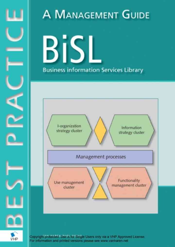 BiSLÂ®: Business Information Services Library - Management Guide, 1st Edition