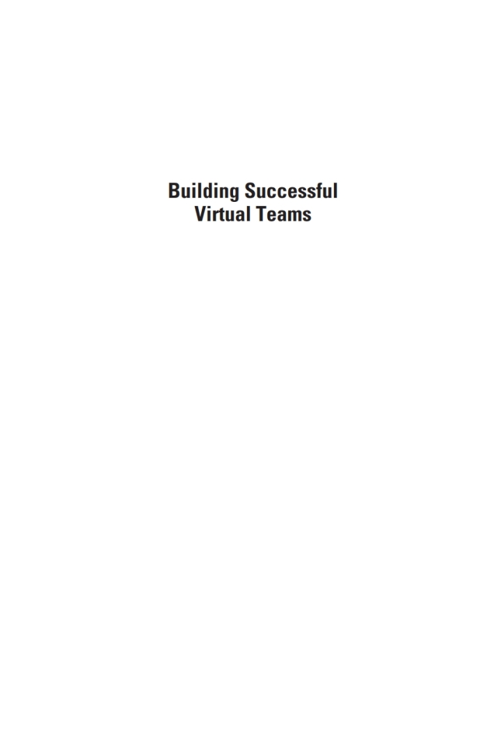 Building Successful Virtual Teams