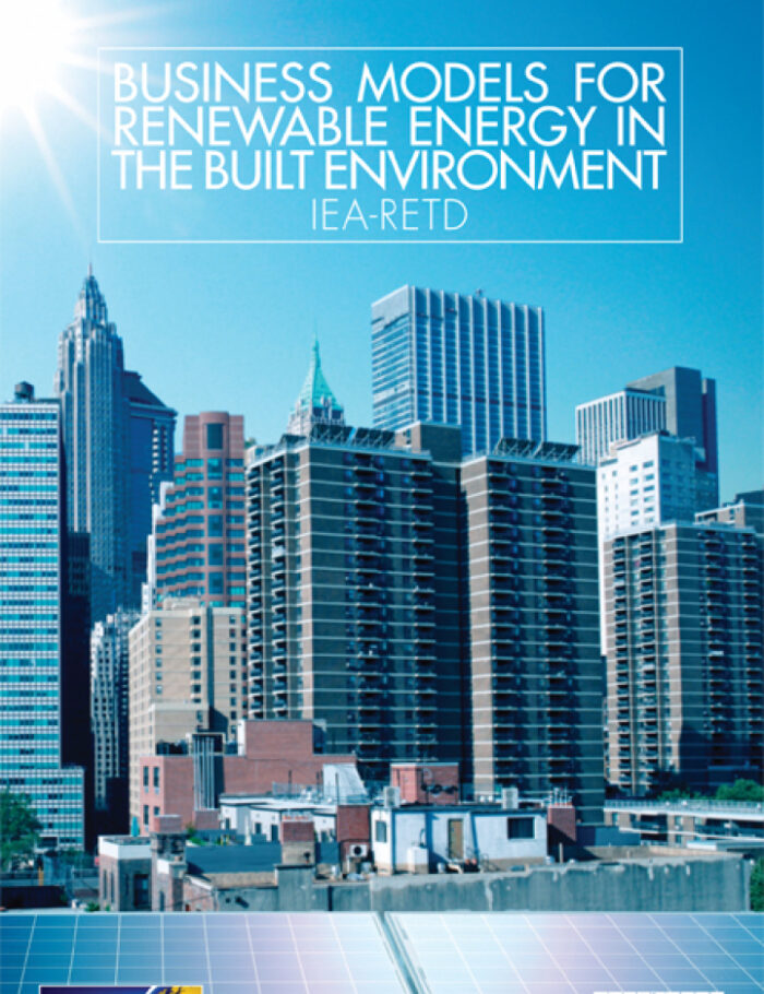 Business Models for Renewable Energy in the Built Environment Business Models for Renewable Energy in the Built Environment