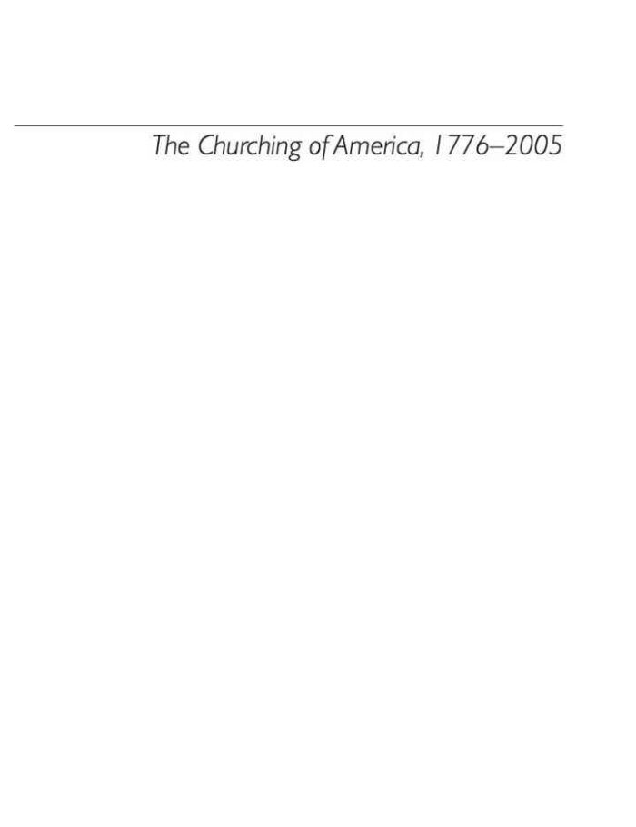 The Churching of America, 1776-2005