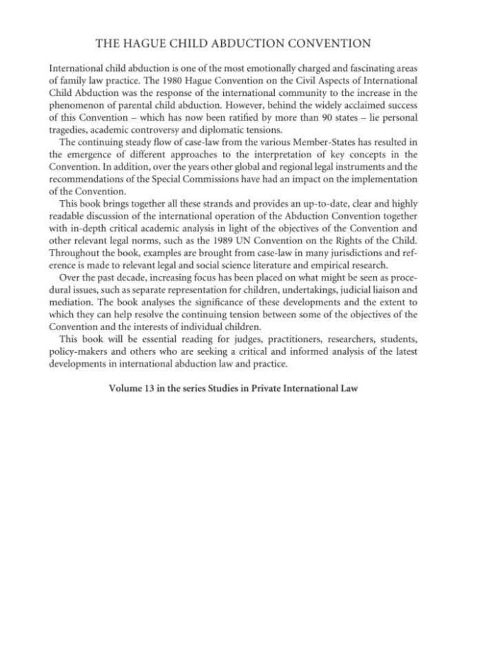 The Hague Child Abduction Convention: A Critical Analysis