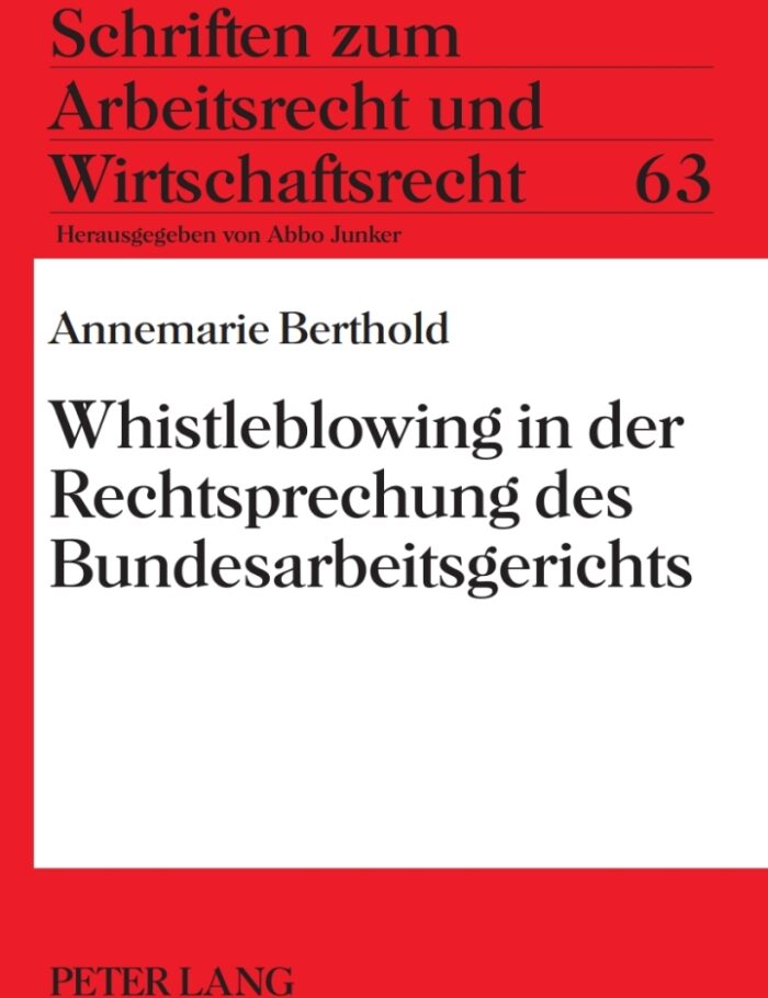 Whistleblowing in der Rechtsprechung des Bundesarbeitsgerichts